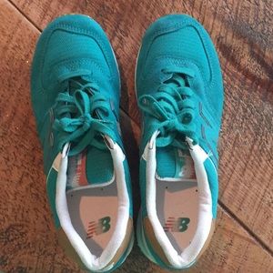 New Balance 574 Teal Classic Sneakers